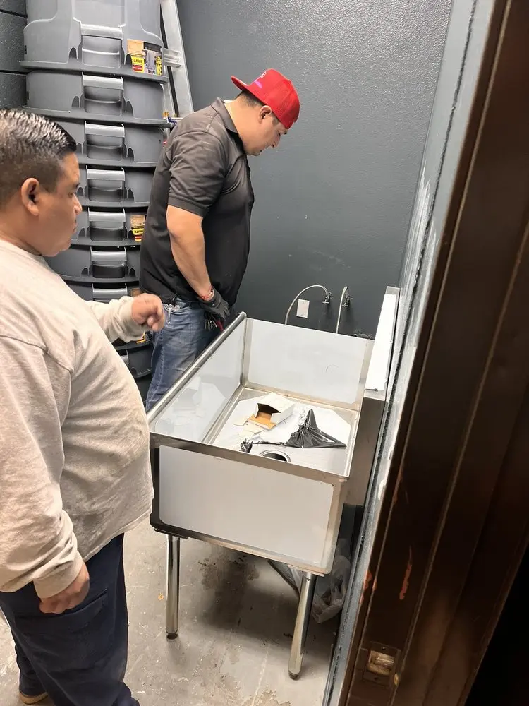 Commercial plumbing and sink installation in Olivet